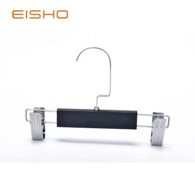 China Custom Made ABS Hangers Hanger EISHO Clothes Pants / Recycled Black Plastic Trouser Hangers For Kids zu verkaufen