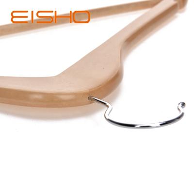 China Eco-Friendly Manufacturer Eisho Wood Hangers Clothes Logo Wooden Hangers Wooden Hangers for sale