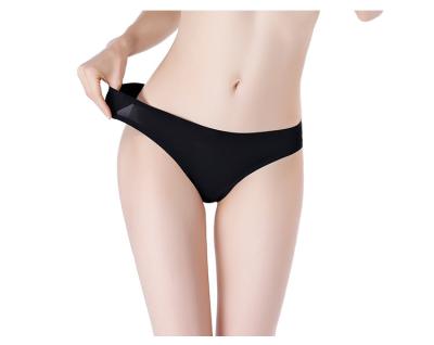 China Antibacterial hot sexy female silk lingerie women's underwear g-string thong Ms. ice thong seamless movement for sale