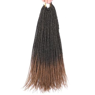 China Hot Dry Easy Selling 24 Inch Synthetic Senegalese Box Braid Hair Dirty Braid Hair Extensions For Black Woman In Stock for sale