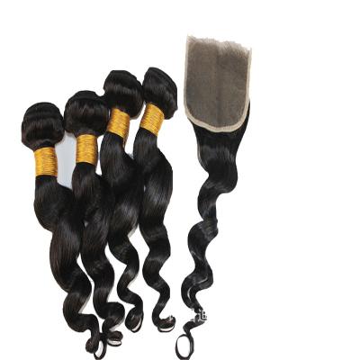 China Body Wave Cuticle Aligned 100% Virgin Hair Extension Tools Body Wave Real Hair Bundle With Closure for sale