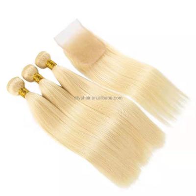 China 613 Malaysian Human Hair Bundles #613 #613 Honey Blonde Virgin Human Hair Bundles Straight Business Straight 3 613 Bundles for sale