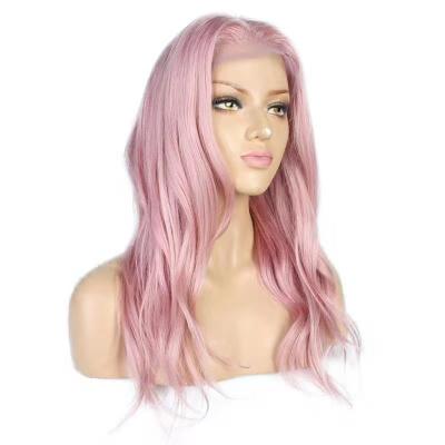 China Hd Lace Frontal Wig Body Wave Pink Body Wave Virgin Brazilian Hair Sheer Lace Frontal Wig With Baby Hair for sale