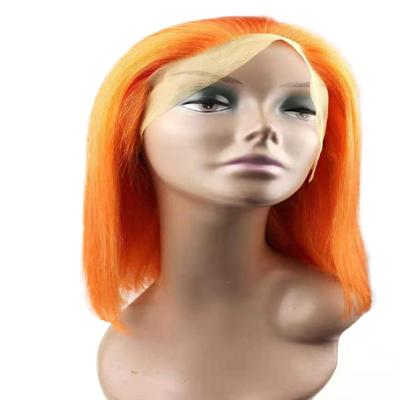 China 100% Fashion New Full Color Remy Hair Brazilian Straight Remy Orange Lace Wig Human Hair Style for sale