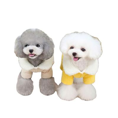 China Wholesale Stocked Radish Rabbit Pattern Winter Dog Clothes Quadruped Pet Cotton Padded Clothes for sale