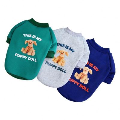 China Winter Thicken Dogs Pullover Stocked Warm Dog Clothes Designer For Small Medium Dogs Sweatshirt French Bulldog Yorkshire Gear Pug for sale