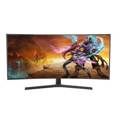 China 34 inch RGB lcd monitor 144hz 165hz 4K computer display light bar gaming curved screen monitors for sale