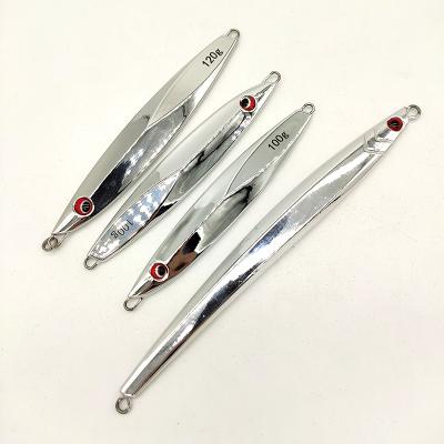 China Lead Chrome Metal Jig Plated Metal Lure Slow Pitch Saltwater Boat Casting Fishing for sale