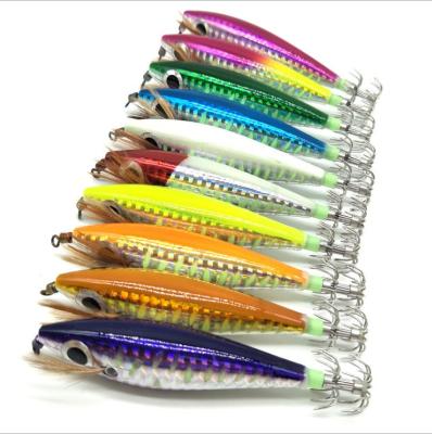 China Japanese Octopus Cuttlefish Jigging 9.5cm 9g Egi Shrimp Squid Hook Fishing Lure Bright Wooden Egi Shrimp Lure for sale