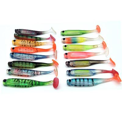 China 3D Artificial Simulation Soft Bait Bait Fishing Lures For Bass Trout Manual Soft Lure Fishing Tackle Accessories for sale