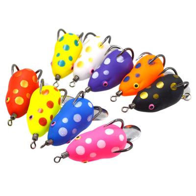 China High quality hot sale plastic thunder frog skirt fishing lure frog soft topwater frog floating bottom lure for sale