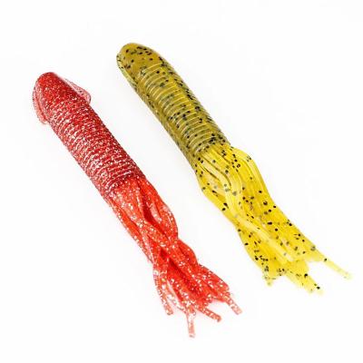 China Vivid Action 124mm Swimming Soft 14.7g Squid Lure Bait Lure Octopus Skirt Soft Artificial Plastic PVC Swimbait Soft Fishing Lure for sale