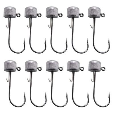 China EIGHT CLAWS 10pcs High Carbon Steel Jig Heads Ned Rig Jig Head Finesse Mushroom For Soft Plastic Bait for sale