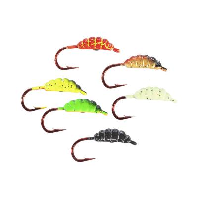 China High Carbon Steel EIGHT CLAWS Ice Fishing Lure Lead Head Builds Glimmer with Hook for Walleye Winter Ice Fishing Lures for sale