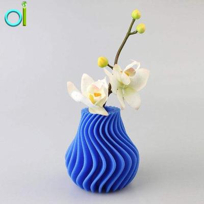 China Custom New Morden Design Artwork Flower Vase Small FDM SLA SLS 3d Printing Plastic Vase Service for sale