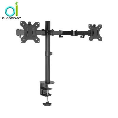 China Home Appliance Dual Screen Mount Swing Arm Common Monitor Mount Bracket for 13