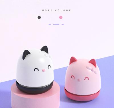 China Car Mini Cute Cat Desk Vacuum Portable Cleaner Keyboard Cleaner Computer Brush Desktop Dust Collect For Office School Table Sweeper for sale