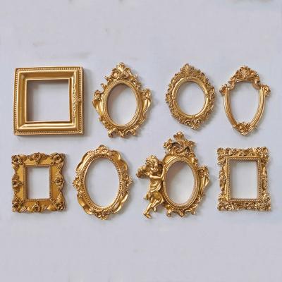 China Nail Art Mini Retro Relief Photo Frame Nail Art Exhibition Statistical European Style Creative Laying Props Nail Display Board Resin for sale