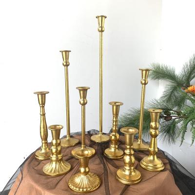 China Free Metal factory direct sales iron candlestick decoration creative Nordic high foot wedding candlestick decoration for sale