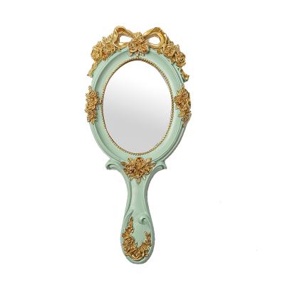 China Resin Handle Mirror Beauty Salon Glass Cosmetic Mirror for sale