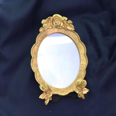 China Minimalist Rose Resin Small Mirror Cosmetic Mirror for sale