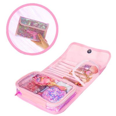 China High Quality atinfor PVC Japanese Style Clear Cosmetic Bag Cute Folding Laser Makeup Brush Storage Transparent Bags For Girls for sale