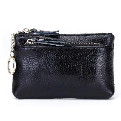 China atinfor high quality mini coin purse ladies small zipper wallet minimalist genuine leather main chain bag for sale