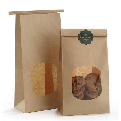 China Recyclable Eco - Friendly Food Grade Kraft Paper Tin Tie Brown Paper Bag For Nuts Packing for sale