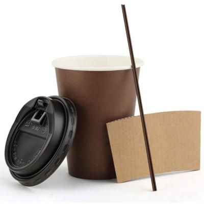 China Hot Food Grade Paper Cup Jacket, Carry Coffee Paper Cup Holder, New Design Custom Printed Logo Paper Cup Holder Sleeve for sale