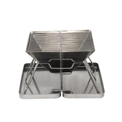 China Lightweight Outdoor Folding Camping Stainless Steel Barbecue BBQ Grill, Portable Fire Stand for sale