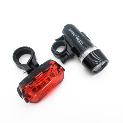 China LED Head Light Bike Rubber Seal Building Set, Mountain Bike Riding Bicycle Front and Tail Plastic + Waterproof Lights for sale