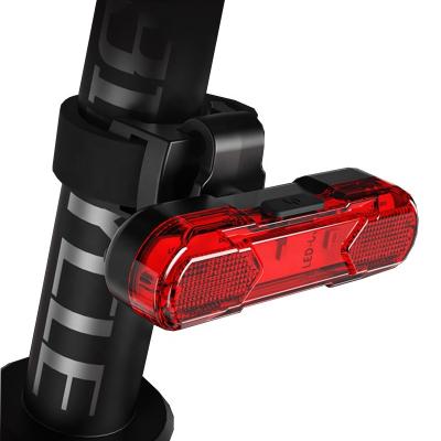 China ABS Bicycle Brake Rear Light USB Charging Waterproof LED Night Riding Mountain Bike Tail Lights for sale