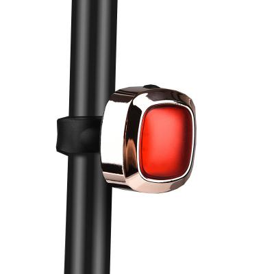 China Mountain/Road Bikes Bicycles Smart Brake Warning Bike Taillights USB Rechargeable Red Highlight Beam Led Bicycle Rear Light for sale