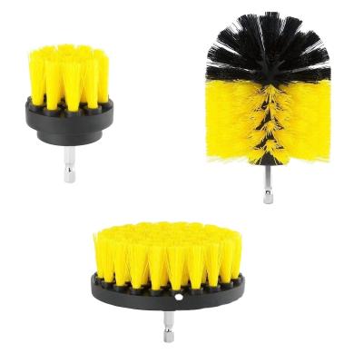 China Low Cost 3pcs Blue Color Drill Cleaning Brush Power Scrubber Long Lasting In Brush Cleaning Car for sale