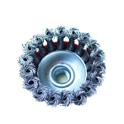 China Bathroom High Performance Abrasive Nylon Cup Brushes With Screw For Polishing for sale