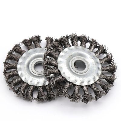 China Bathroom Steel Wire Wheel Weeding Brushed Stainless Steel Wire Brushes for sale