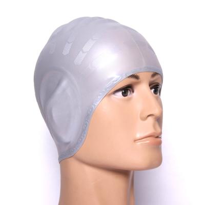 China Silicone Waterproof Swimming Cap Waterproof Elastic Silicone Eco-friendly Durable Waterproof Hearing Protection Top for Adults and Kids for sale