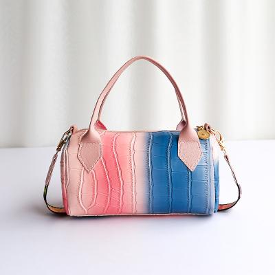 China Waterproof Bags A Main Chic Pour Women Female Purses Contrast Luxury Color Ladies Handbags Leather Designer Handbags For Women for sale