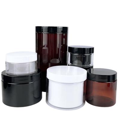 China Storage Wholesale Customized Cosmetic Jar Plastic Double Color 120ml PP Jar Wall For Skin Care Cream for sale