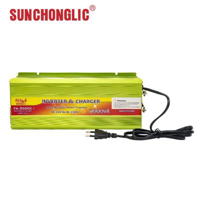 China 2000W Dc To Ac Power Inverter With Charger 5V 1A USB 20A Charger 12V 220V for sale