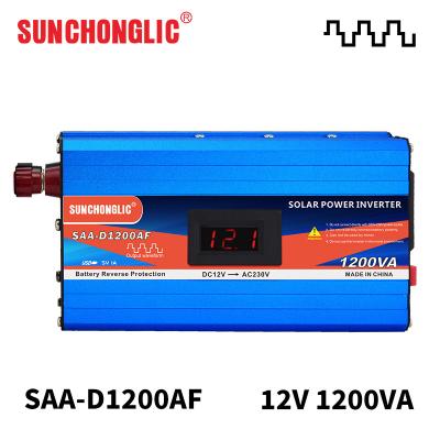 China Input 15VDC 1200 Watt Solar Inverter 1200va 12v 220v Quiet Operation for sale