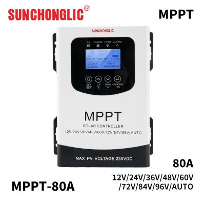 China Anticorrosive 230VDC 80A MPPT Solar Charge Controller Discharging Protection for sale