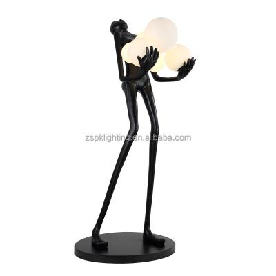 China Factory wholesaleHotel Minimalist Hall Body Sculpture Floor Lamp Window Living Room LED Floor Lamp for sale