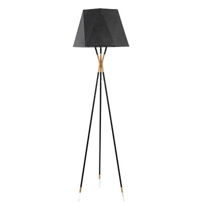 China Wholesale American Simple Comfortable Villa Hotel Factory Living Room LED Fabric Modern Lighting Model Floor Lamp for sale