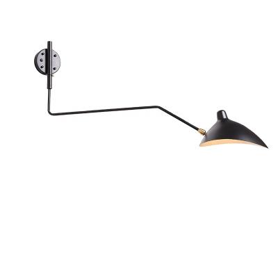 China Long Arm Swing Modern Arm Designer Open Teeth and Claws Homestay Industrial Long Arm Swing Iron Platypus Style Modern Wall Lamp for sale