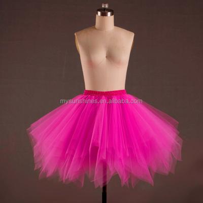 China Factory price plus size and fuxia good quality dark pink girls Tulle tutu teen adult skirt long for sale