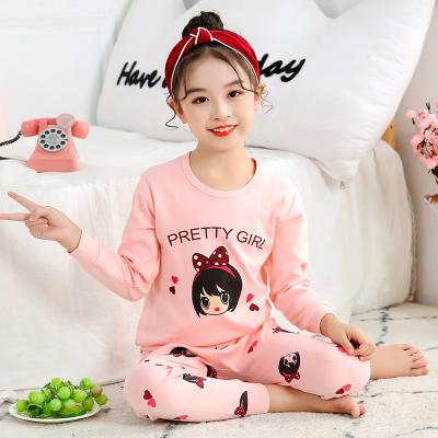 China PRETTY GIRL Pink Children's Pajamas Set Cotton Children Pajamas Girls Breathable Sleepwear Wholesale Pajamas for sale