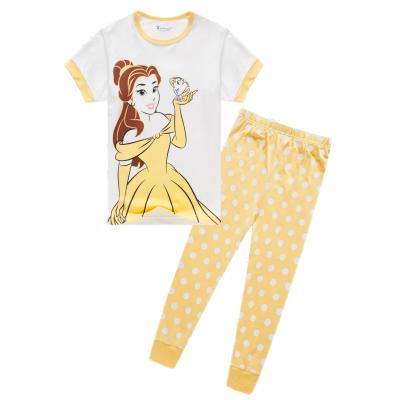 China Wholesale Summer QUICK DRY Hot Sale Short Sleeve Cotton Children Princess Pajamas Girl for sale