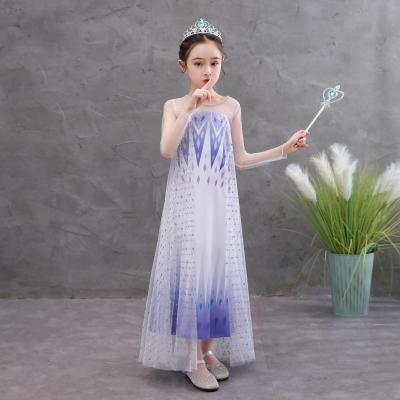 China Costume Kids Elsa Dress Breathable Queen 2 Girl Halloween Birthday Party Cosplay Costume Dress Elsa Princess Girls Dress Snow for sale