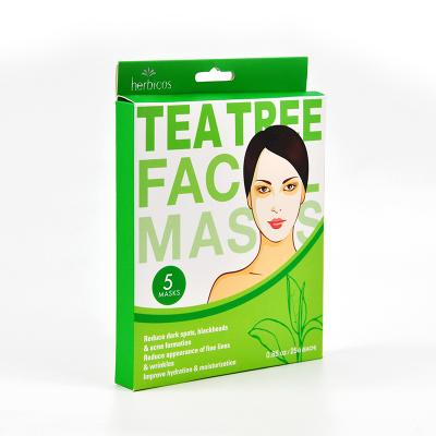 China Flaw Tea Tree Clearing Clay Moisturizing Mask Cleansing Toxins Shrink Pores Face Essential Rubber Plane Mask for sale